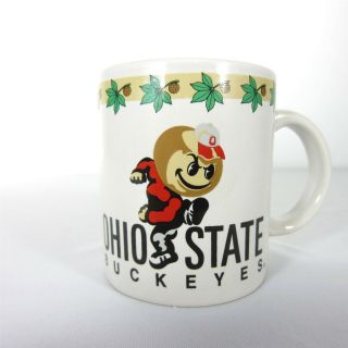 Vintage Ohio State Buckeyes Coffee Mug Cup White Ceramic Osu