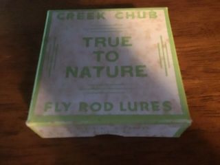 Tough Vintage Creek Chub Fly Rod Lures Empty Box
