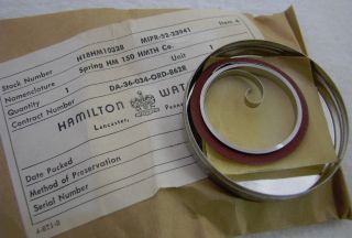 Vintage Nos Factory Hamilton 992b 950b 4992b Pocket Watch Movement Mainpring