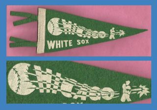 Vintage Chicago White Sox Baseball Pennant 1950’s Wow