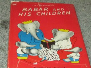 Babar And His Children By Jean De Brunhoff.  1st Edition 1938 W/dust Jacket