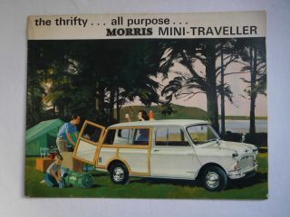 Vintage 1965 Car Sales Brochure Morris Mini Traveller Publication No.  6505/b