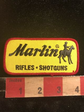 Vtg Black Horse Version Marlin Rifles Shotguns Gun Advertising Patch 90re