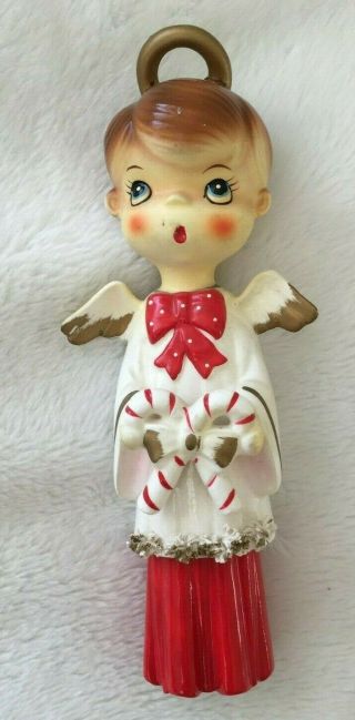Vintage Porcelain Christmas Angel Japan 10 " Choir Alter Boy Figurine Singing
