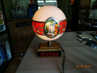 Vintage Coors Beer Lamp For Bar Or Tabletop