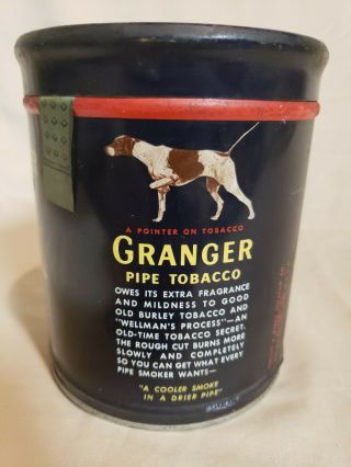 Vintage Granger Rough Cut Pipe Tobacco Tin Can - Pointer Dog 3