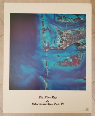 Nasa Vintage Space Graphic 16x20 Poster Big Pine Key Florida
