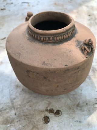 Large Ancient Pre - Columbian Artifact Figural Pottery Water Vessel Vase