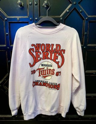 Authentic Vintage Retro Minnesota Twins 1987 Eighties World Series Sweatshirt