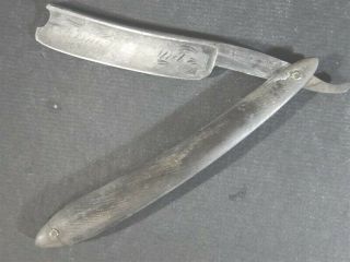 Antique Joseph Elliott’s Fine India Steel Fancy Blade Straight Edge Razor