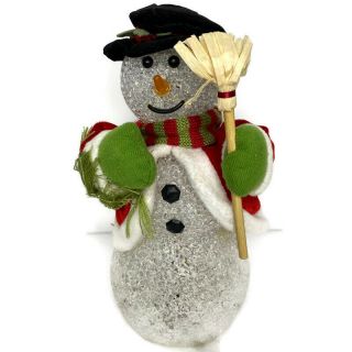 Vintage Snowman Christmas Holiday Sings Spins & Lights Up Winter Wonderland