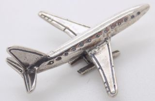 Vintage Solid Silver Italian Made Airplane Miniature Hallmarked Figurine