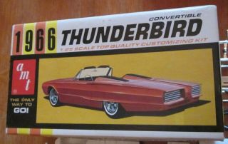 Amt 1966 Ford Thunderbird Convertible 3 - In - 1 Annual Kit 6216 Unbuilt 66