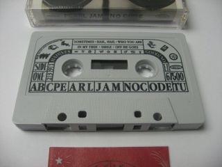 Vintage 1996 Pearl Jam No Code Cassette Tape Epic Alternate Cover 3
