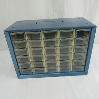Vintage Akro Mills Metal 30 Drawer Tray Storage Bin Wall Cabinet Parts Hardware