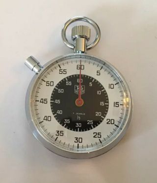 Vintage Tag Heuer 7j 53.  4mm 1/5th Second Stopwatch