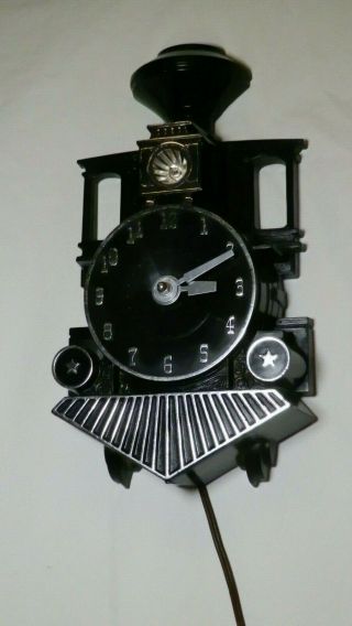 Vintage Mastercrafts Train Engine Clock,  All,  Completely,  Great