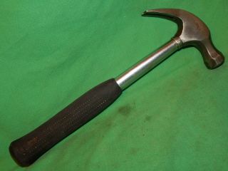 Vintage Stanley 16 Oz Curved Claw Hammer,  Rubber Grip,  Steel 51 - 031 Hex Head