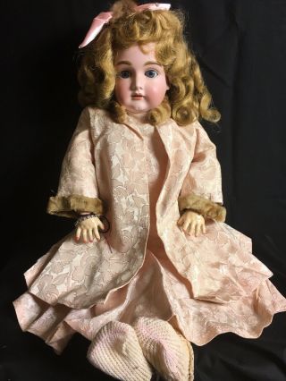 Great Antique German Bisque Kestner Doll 167 Composition Body 25” Open Mouth