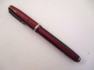 Vtg Esterbrook Fountain Pen - Dubonnet Red J Series Lever Fill