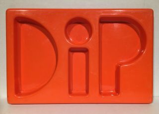 Reto - Vintage Chip & Dip Large Plastic Serving Tray / D I P Letters / 20 " X 13.  5 "