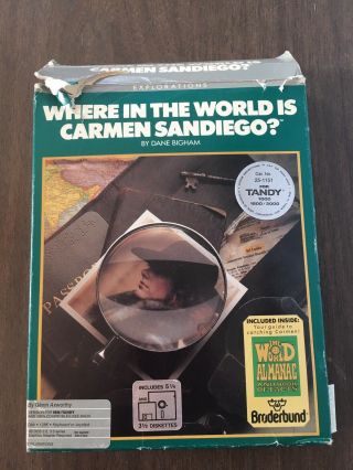 Vintage Where In The World Is Carmen Sandiego Ibm/tandy