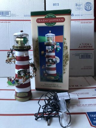 Vintage 1998 Mr.  Christmas Animated Lighted Holiday Lighthouse