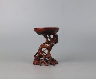 Stand Display Red Hard Wood China Rosewood Root Carving Wooden Bonsai Base