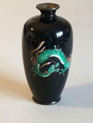 Antique Meiji Period Japanese Cloisonne Dragon Vase