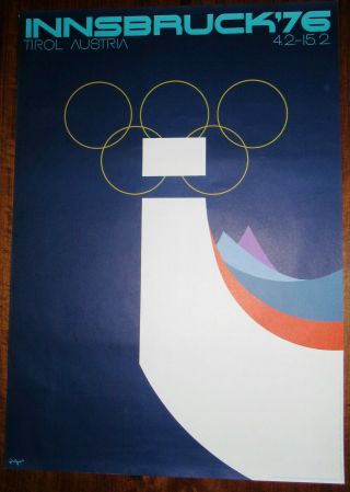 Vintage 1976 Olympic Posters In Innsbruk (winter) And Montreal (summer)