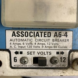 Vintage Automatic Circuit Breaker Model A6 - 4 Associated