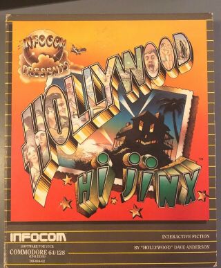 Hollywood Hi Jinx Vintage Infocom Game For Commodore 64/128 100 Complete W.  Box