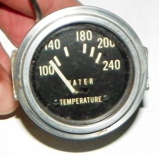 Vintage Stewart Warner Made In Usa Water Temperature Gauge Hot Rat Rod 2 Inch