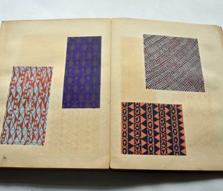 1929 Japanese Woodblock Print Design Book textile fabric patterns Uchida Bijutsu 3