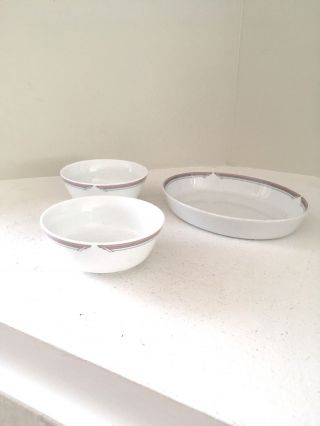 3 Piece United Airlines First Class Dinnerware