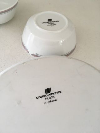 3 Piece United Airlines First Class Dinnerware 2