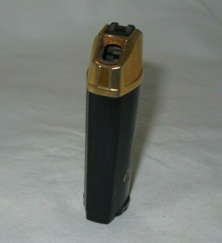 Vtg IMCO CIP G77R Refillable Black Gold Head Gas Pipe Lighter Austria Not 2