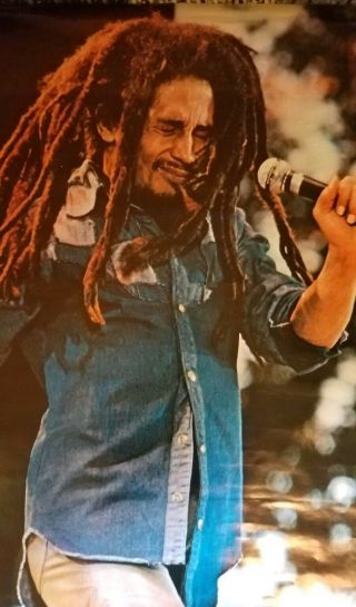 Bob Marley 1982 Vintage Poster Old Stock.  Not.