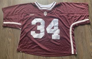 Indiana University Hoosiers Mesh Crop Practice Football Jersey Size Xl Made Usa