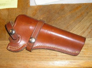 Vintage Smith & Wesson Right Handed Brown Leather Gun Holster 21 05