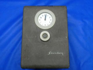 Vintage Stromberg Time Clock / Punch Clock Recorder Model No.  10