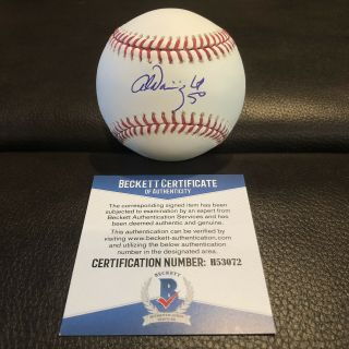 Adam Wainwright Stl Cardinals Signed Official Omlb Baseball Bas Auto