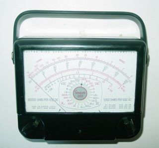 Vintage Simpson 269 Ultra High Sensitivity Volt Ohm Microammeter,  Vom,  Meter