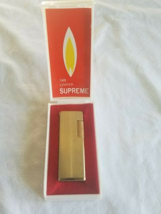 Supreme Vintage Gold Lift Arm Cigarette Lighter Made In Korea Very Collectible