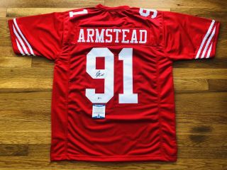 49ers Arik Armstead Signed Custom Jersey Beckett Bas F80698