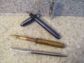 Vtg Esterbrook Fountain Pen,  Nude Light Up Mechanical Pencil (parts) Everglide