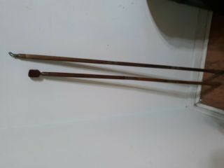 2 Antique B.  G.  I.  Co.  Shotgun Wooden Cleaning Rod,  Dated Feb.  9th,  1892