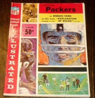 Vintage September 16,  1962 Green Bay Packers Vs Minnesota Vikings Game Program