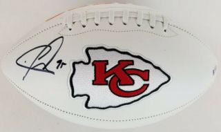 Kansas City Chiefs Chris Jones Signed Logo Football Autographed Beckett De