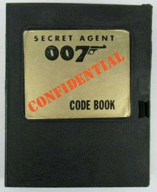 Vintage 1965 James Bond 007 Secret Agent Code Book From Attache Case